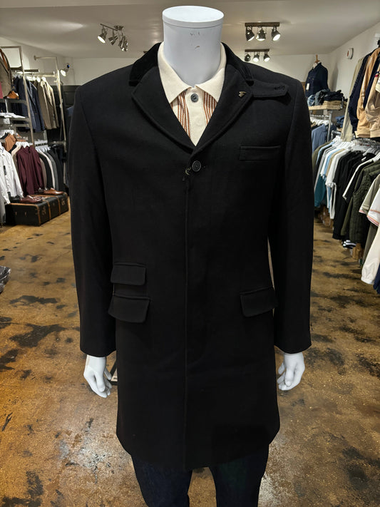 Gabicci Cromby Black Overcoat - Winter Coat