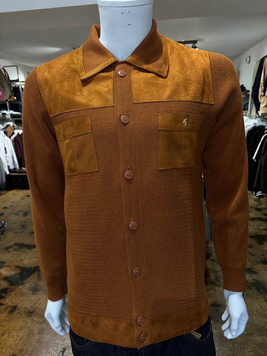 Gabicci Everett Tan Knit - 70s Style - Front View